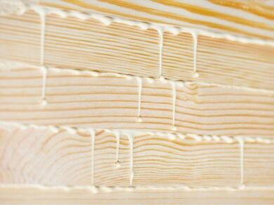 Applying EVO-STIK General Purpose PVA Adhesive between timber boards for strong wood bonding and assembly