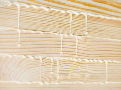 Wood sections bonded with PVA adhesive for strong woodworking and joinery applications