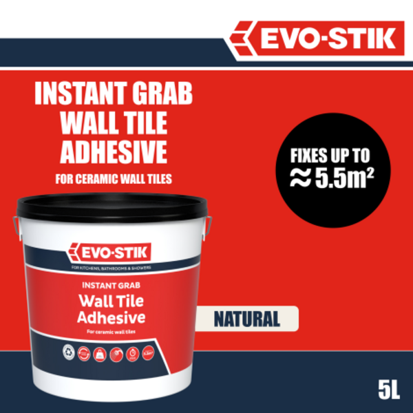 EVO-STIK Instant Grab Wall Tile Adhesive ready-mixed tile adhesive for ceramic wall tile installation