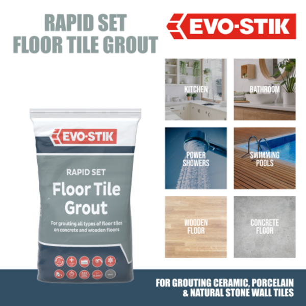 evostik uk rapid floor tile grout product image