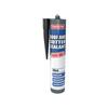 Evostik Roof and Gutter Sealant cartridge in black shown as a product packshot on a neutral background, highlighting a waterproof sealant designed to repair leaks in roofs, gutters and exterior joints.