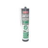 Evostik Stay White Sanitary Silicone Sealant cartridge in white shown as a product packshot on a neutral background, highlighting mould-resistant technology, long-lasting colour retention and waterproof sealing for kitchens and bathrooms.