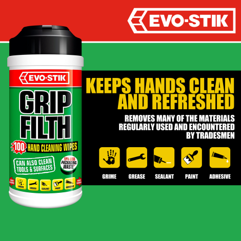 EVO-STIK Grip Filth Wipes - Benefits 2