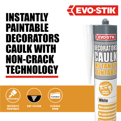 EVO-STIK Decorators Caulk Instantly Paintable - Benefits 2