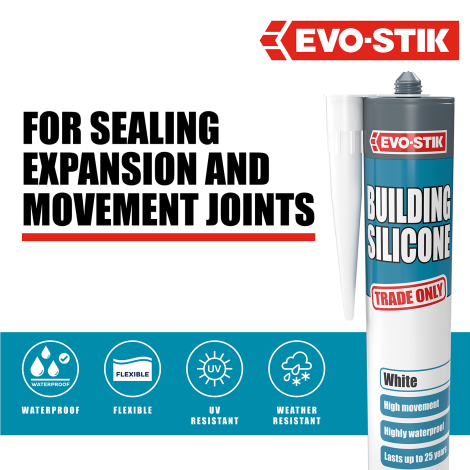EVO-STIK Building Silicone Sealant - For expansion joints