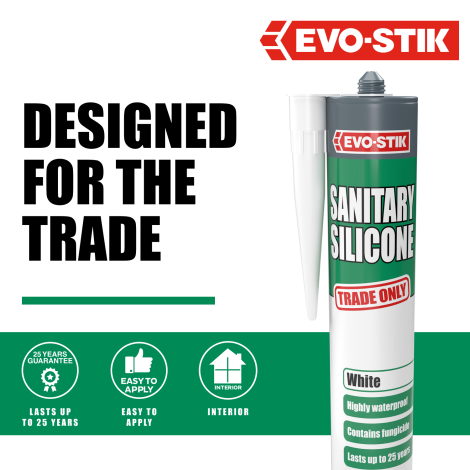 EVO-STIK Sanitary Silicone (White)