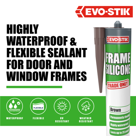 EVO-STIK Frame Silicone Sealant (Brown)