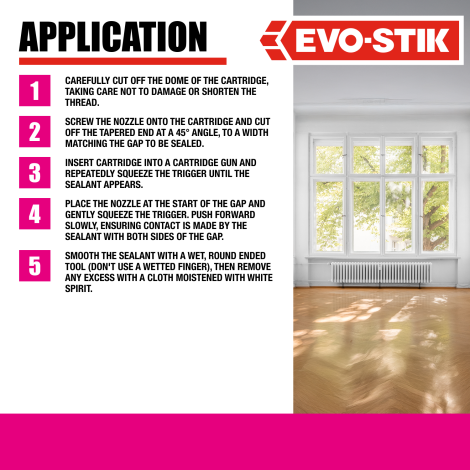 EVO-STIK Glazing Silicone Clear - Benefits