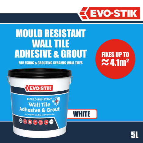 EVO-STIK Mould Resistant Wall Tile Adhesive & Grout coverage
