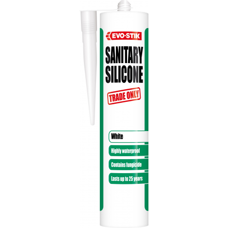 100% SILICONE, white premium quality sanitary sealant - Tegrastate