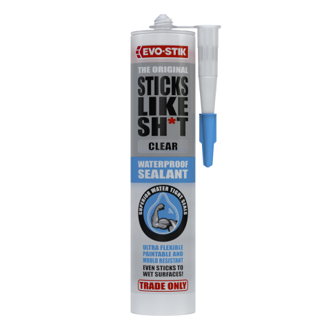 EVO-STIK Sticks Like Sh*t Waterproof Sealant - Clear 290ml