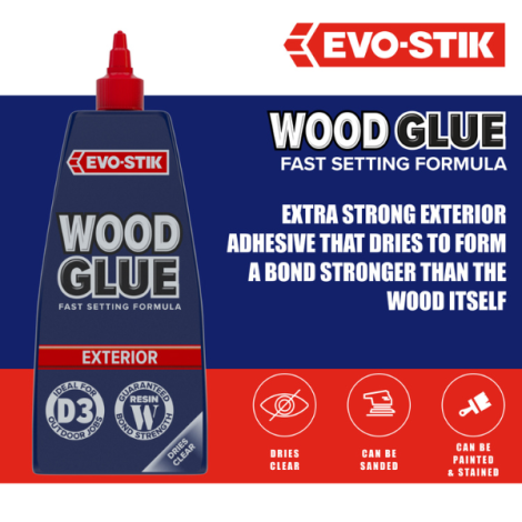 EVO-STIK Wood Glue Exterior | Weatherproof Wood Adhesive