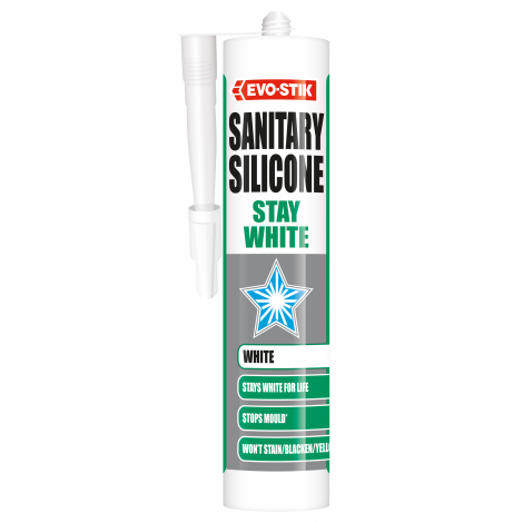 EVO-STIK Stay White/Clear Sanitary Silicone Sealant