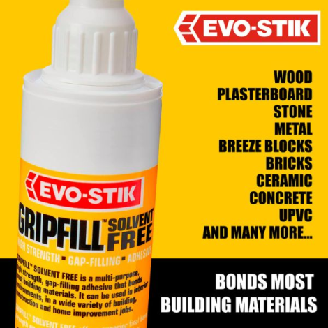 EVO-STIK GRIPFILL™ Solvent-Free gap-filling adhesive - Benefits 3