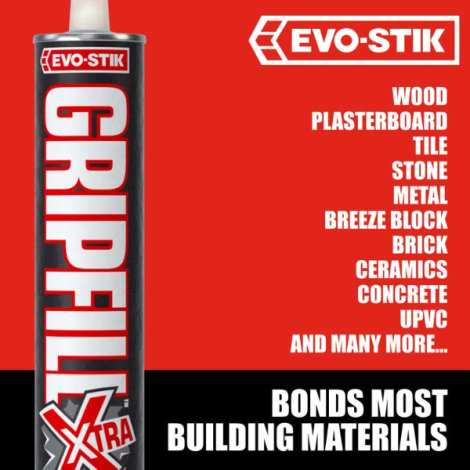 EVO-STIK GRIPFILL™ XTRA Instant Grab Gap-Filling Adhesive - Benefits 3